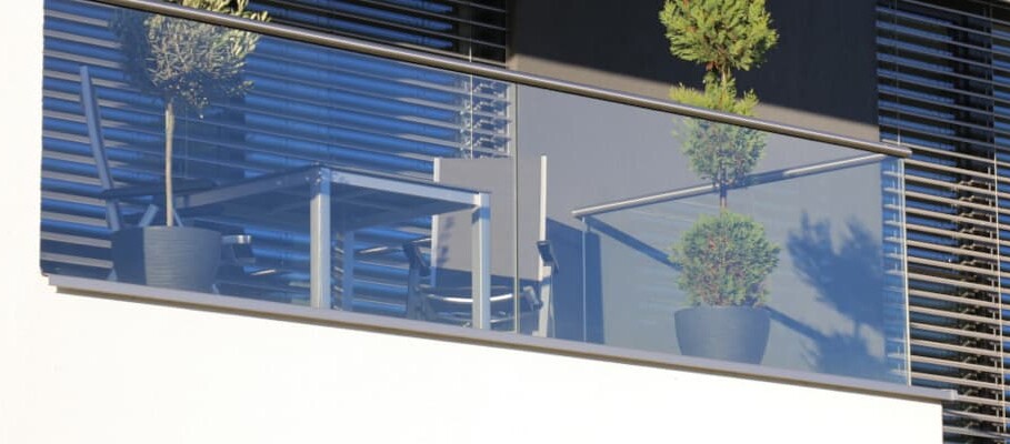 Balkon mit Glasschutz